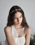 bridal opal hair crown