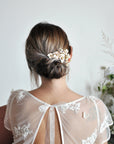 bridal pink flower hairpiece
