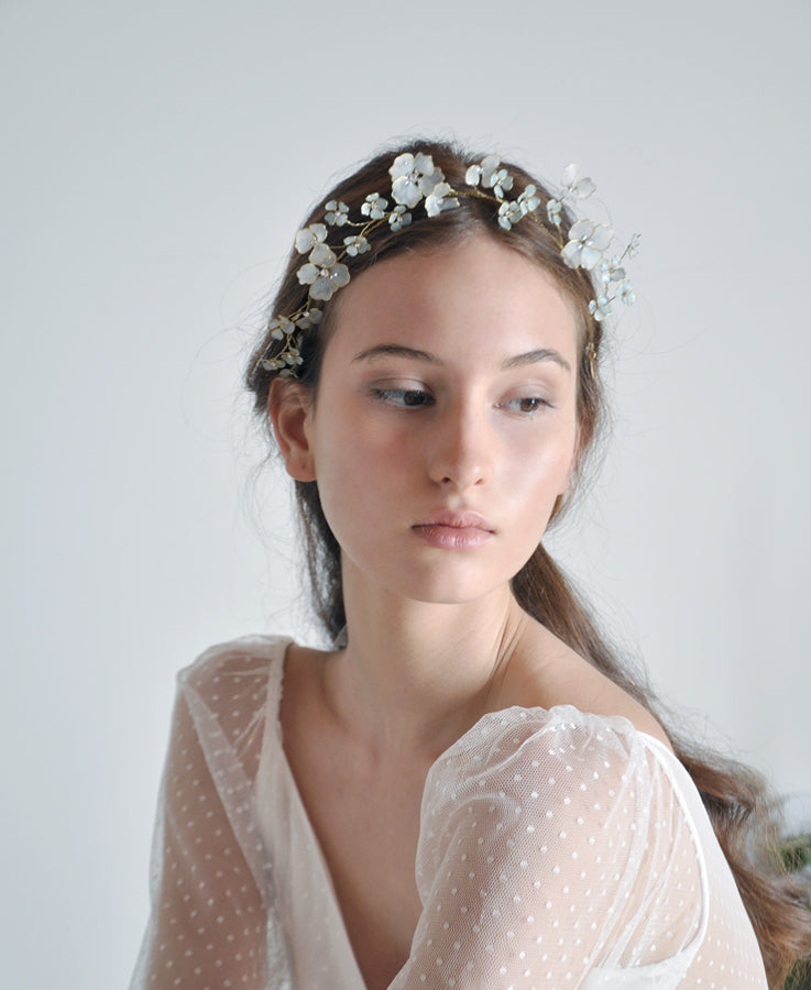 bride flower crown tiara