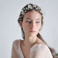 bride flower crown tiara