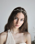 bride opal white headpiece