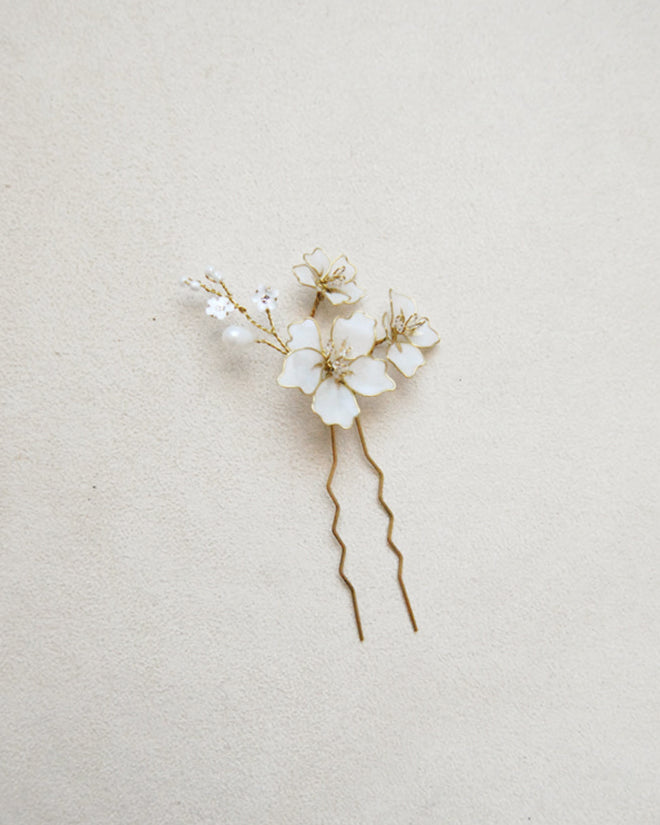 Fiori rosa per capelli sposa