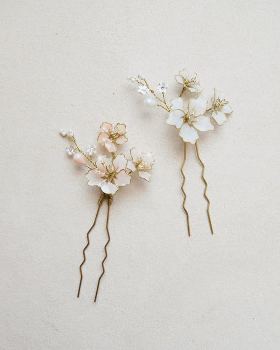 Fiori rosa per capelli sposa
