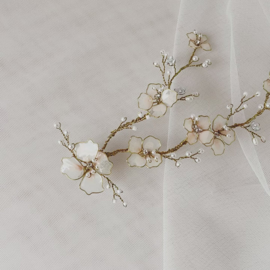 Cherry blossom branch headpiece