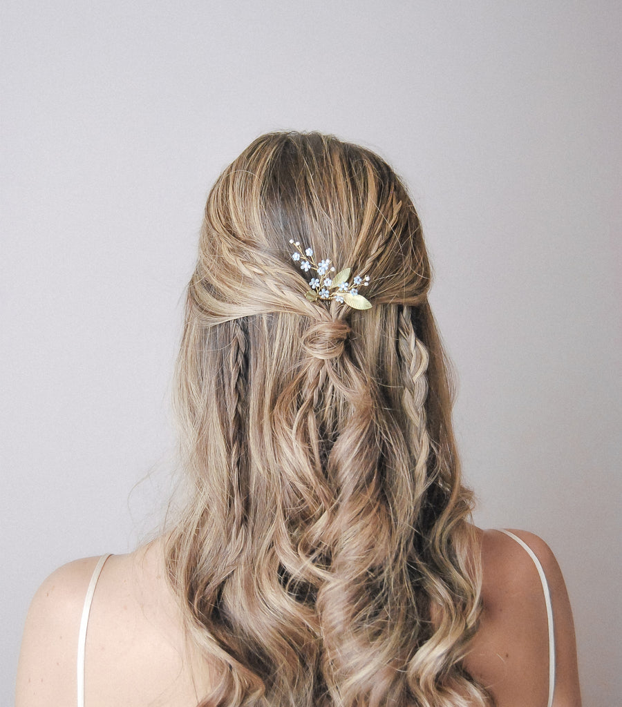 fermaglio floreale semplice sposa boho
