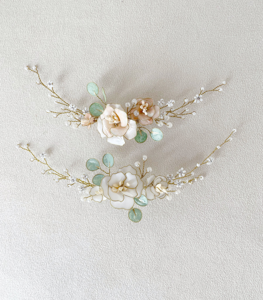 Peonia & Eucalyptus headpiece