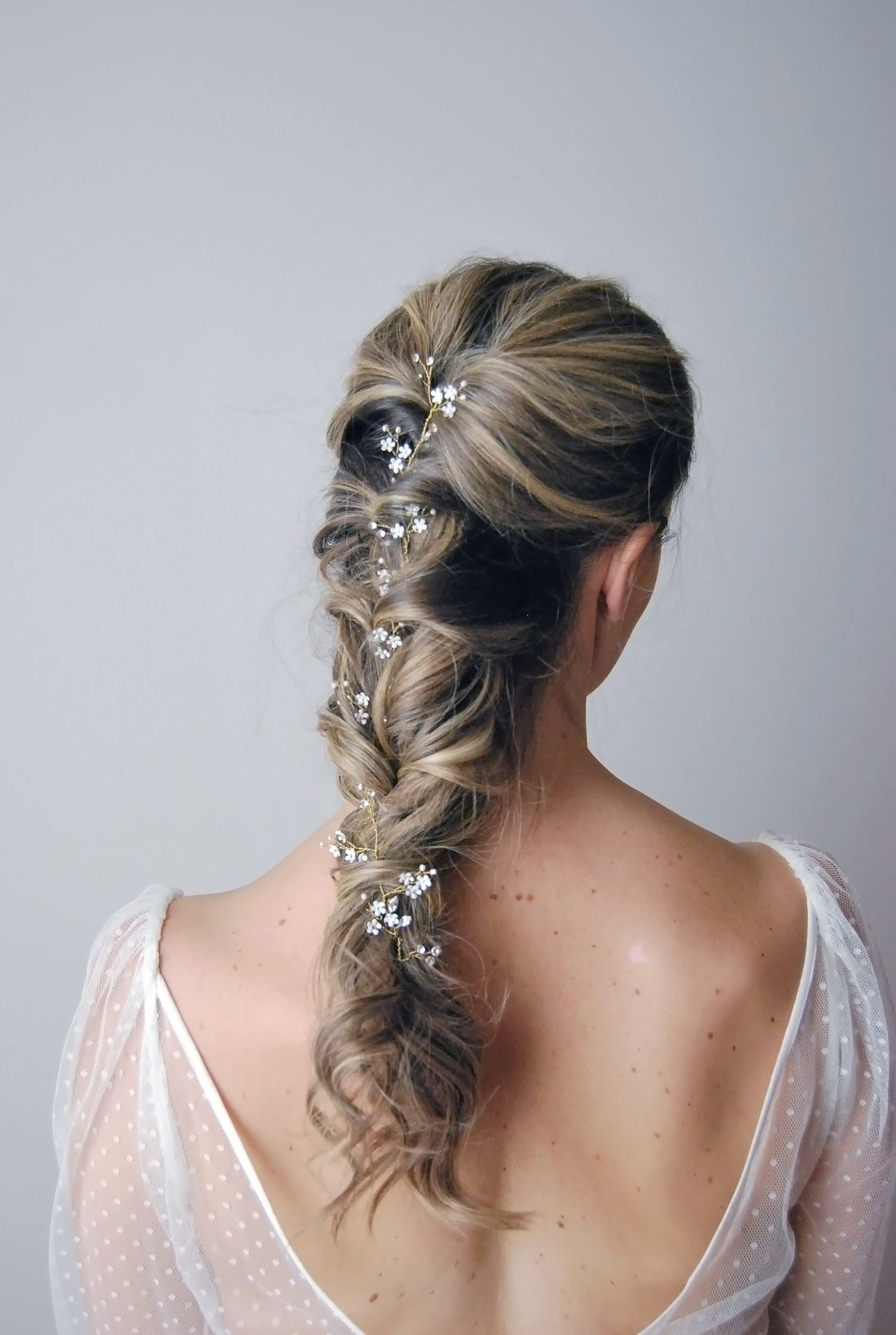 filo gioiello capelli cristalli e fiori