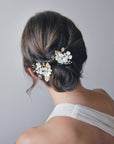 Forcine fiori a cuore e cristalli - Set 2