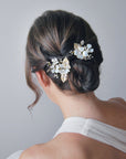 Forcine fiori a cuore e cristalli - Set 2