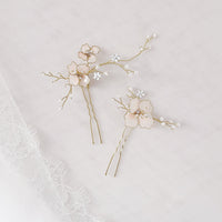 Cherry blossom vine hairpins - Set of 2