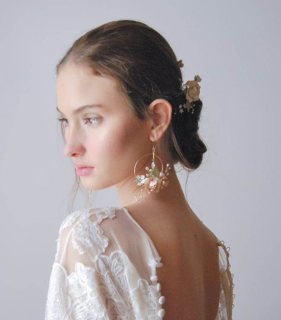 gioielli sposa floreali rosa