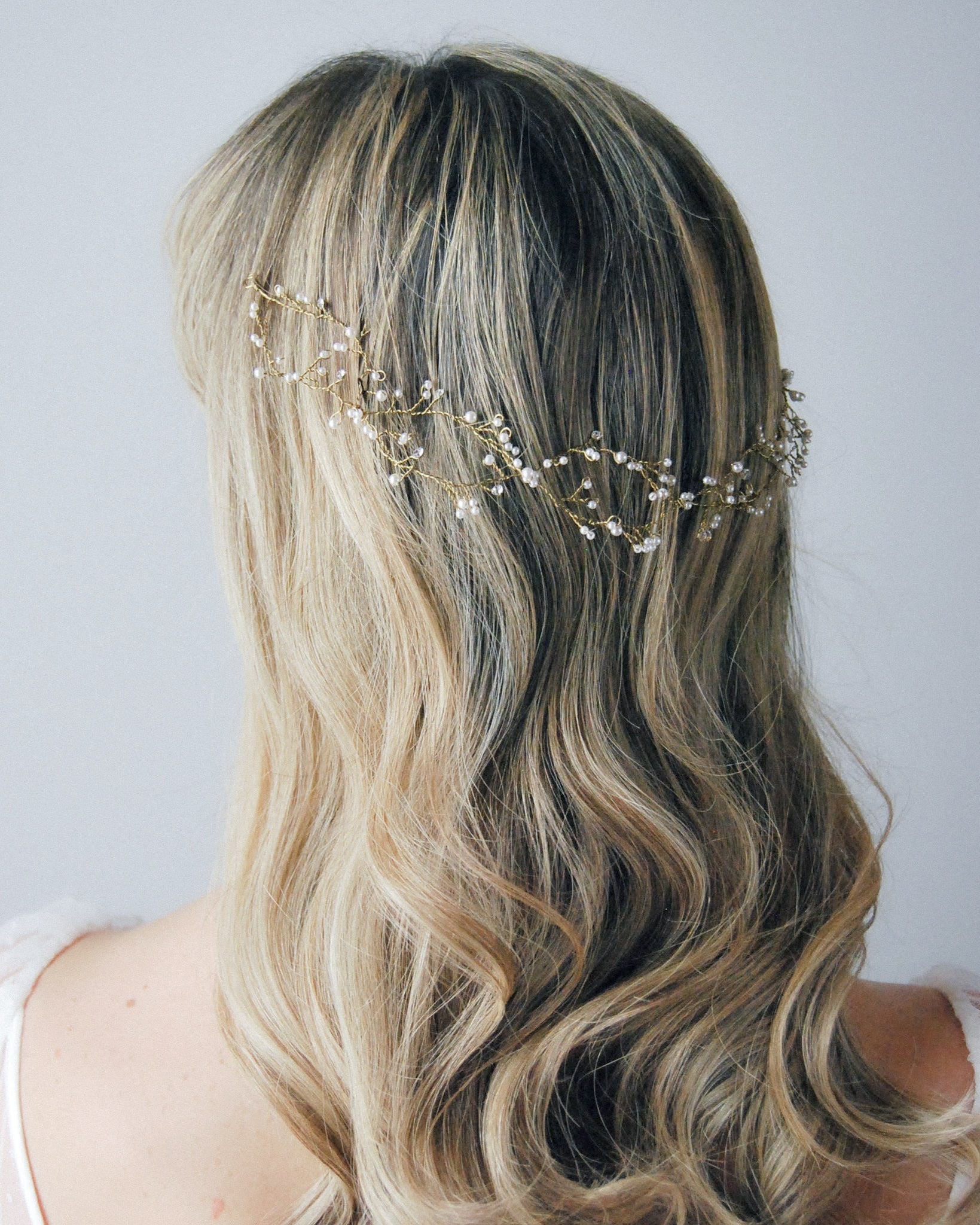 Cerchietto sposa perle