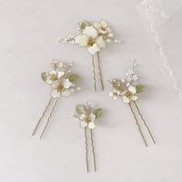 Apple blossom hair pins - set 4