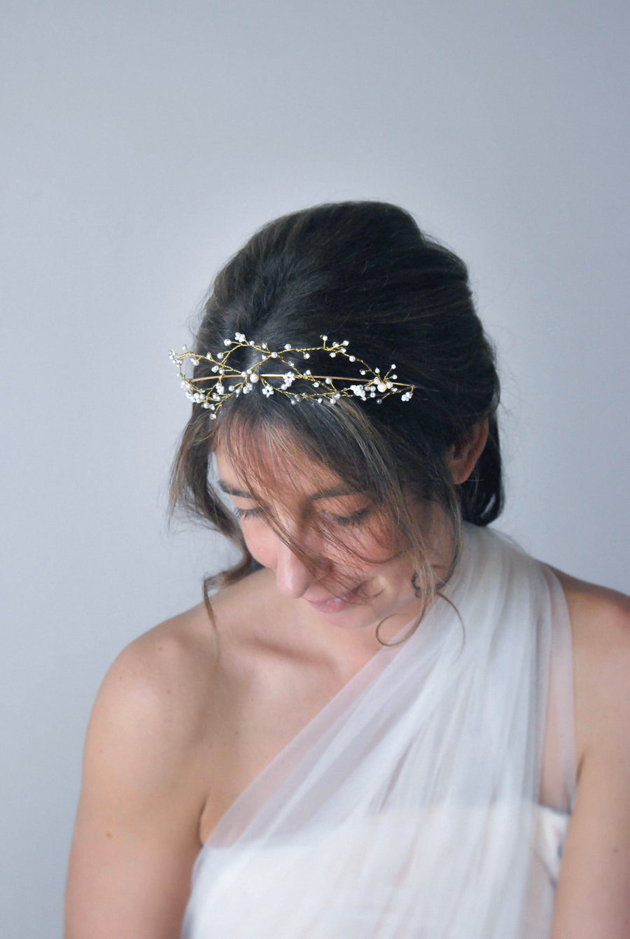 Woven beaded arches tiara