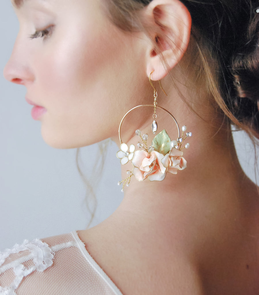 orecchini floreali sposa
