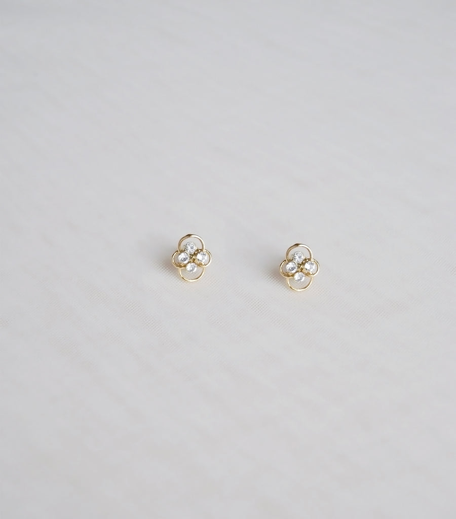 Crystal flower earrings