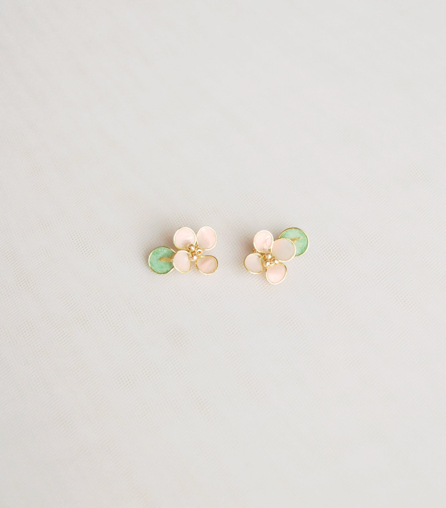 Flowers and eucalyptus earrings