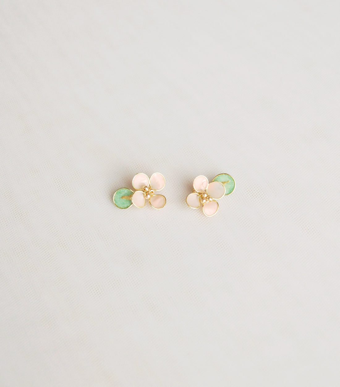 Flowers and eucalyptus earrings