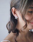 Frangipane flower earrings