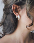 Watered pearl earrings