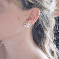 Heart flowers earrings