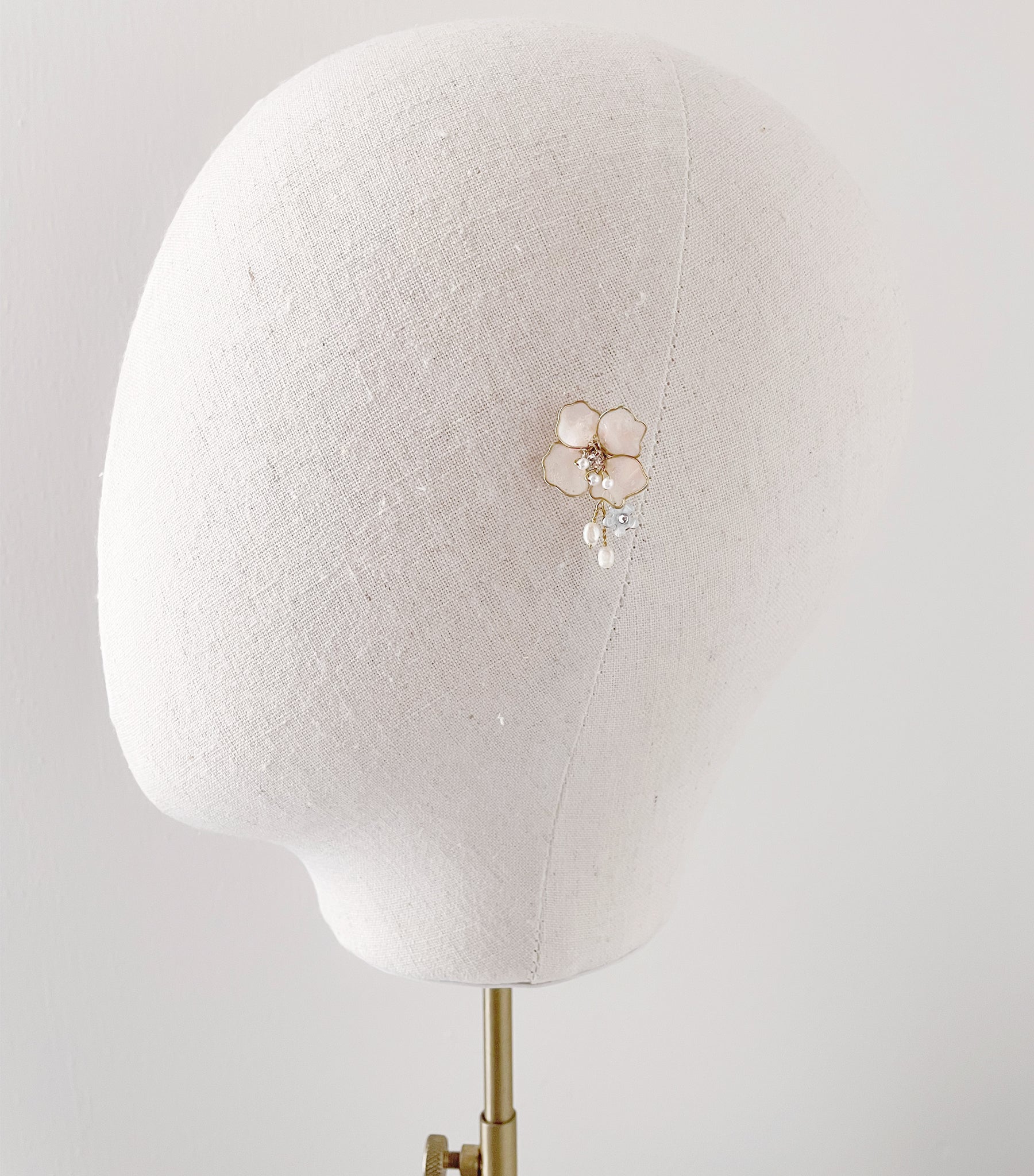 Cherry flower branch earrings