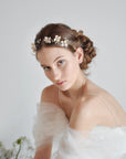 pearl flower hair tiara