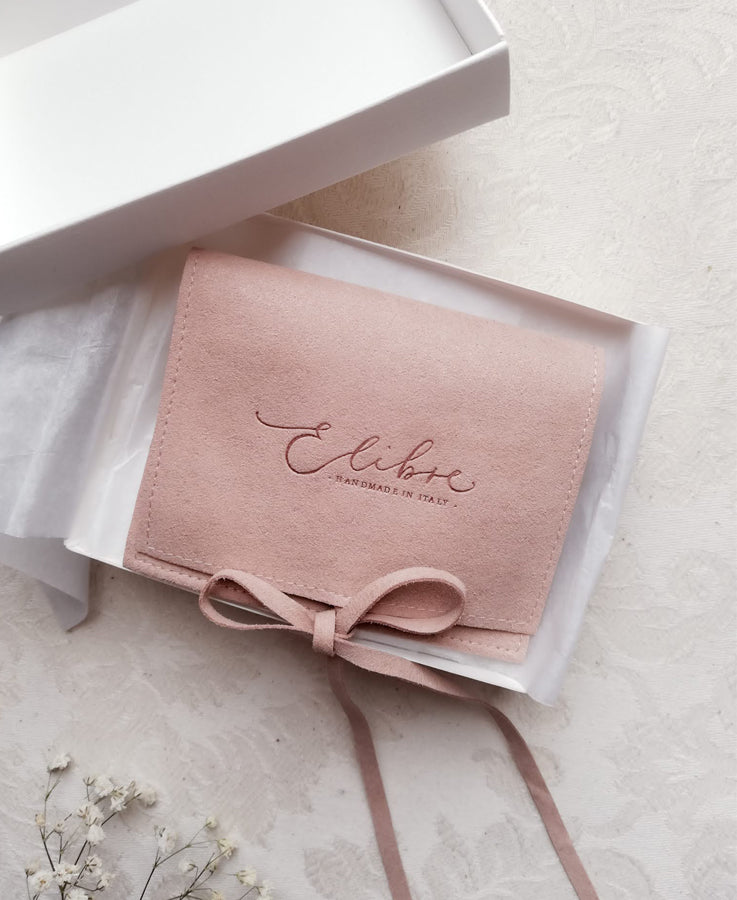 'elibre' signature suede pochette