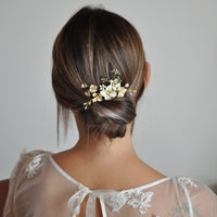 wedding flower hair comb