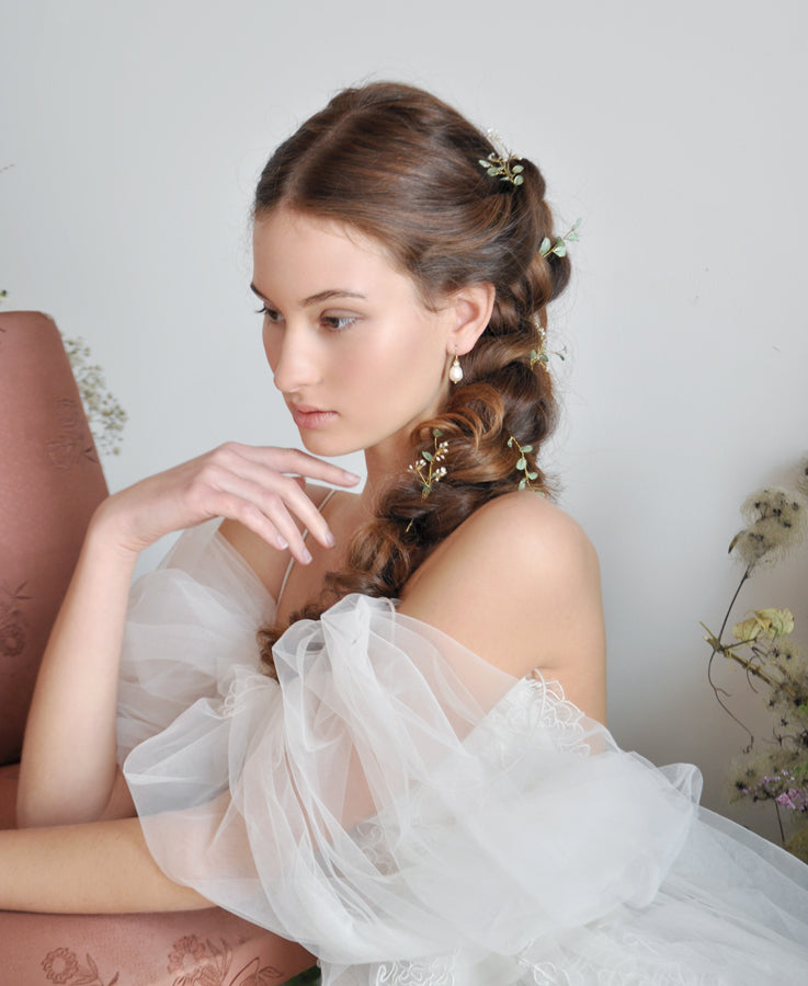 wedding leaves hairpins