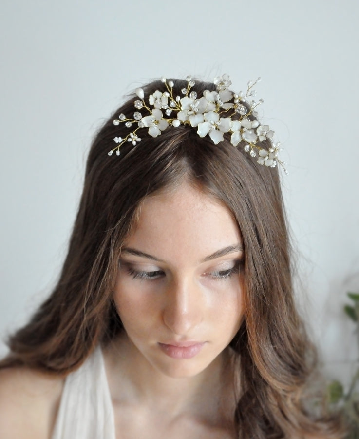 white crystal hairpiece